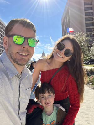 Ben Sullivan and family in Austin.