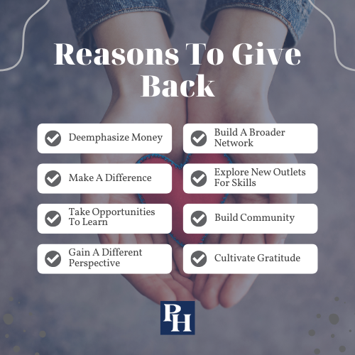 Infographic: 'Reasons To Give Back'